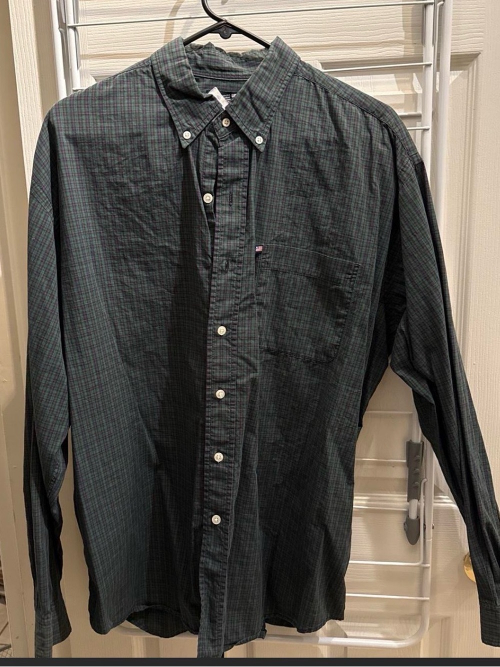 Ralph Lauren Dark Green Plaid Button-Down Shirt